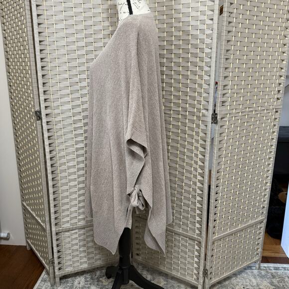 Barefoot Dreams Cozy Chic Ultra Lite Hi/Low Poncho S/M Beach Rock Tie Sides - Picture 2 of 9